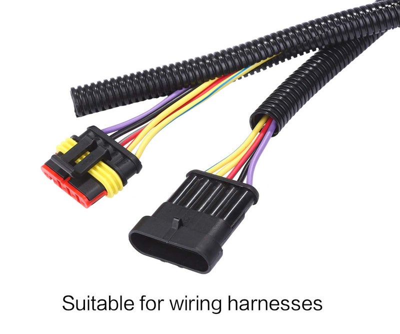 Alex Tech 100ft - 1/2 inch Split Wire Loom Tubing - Black - Image 3